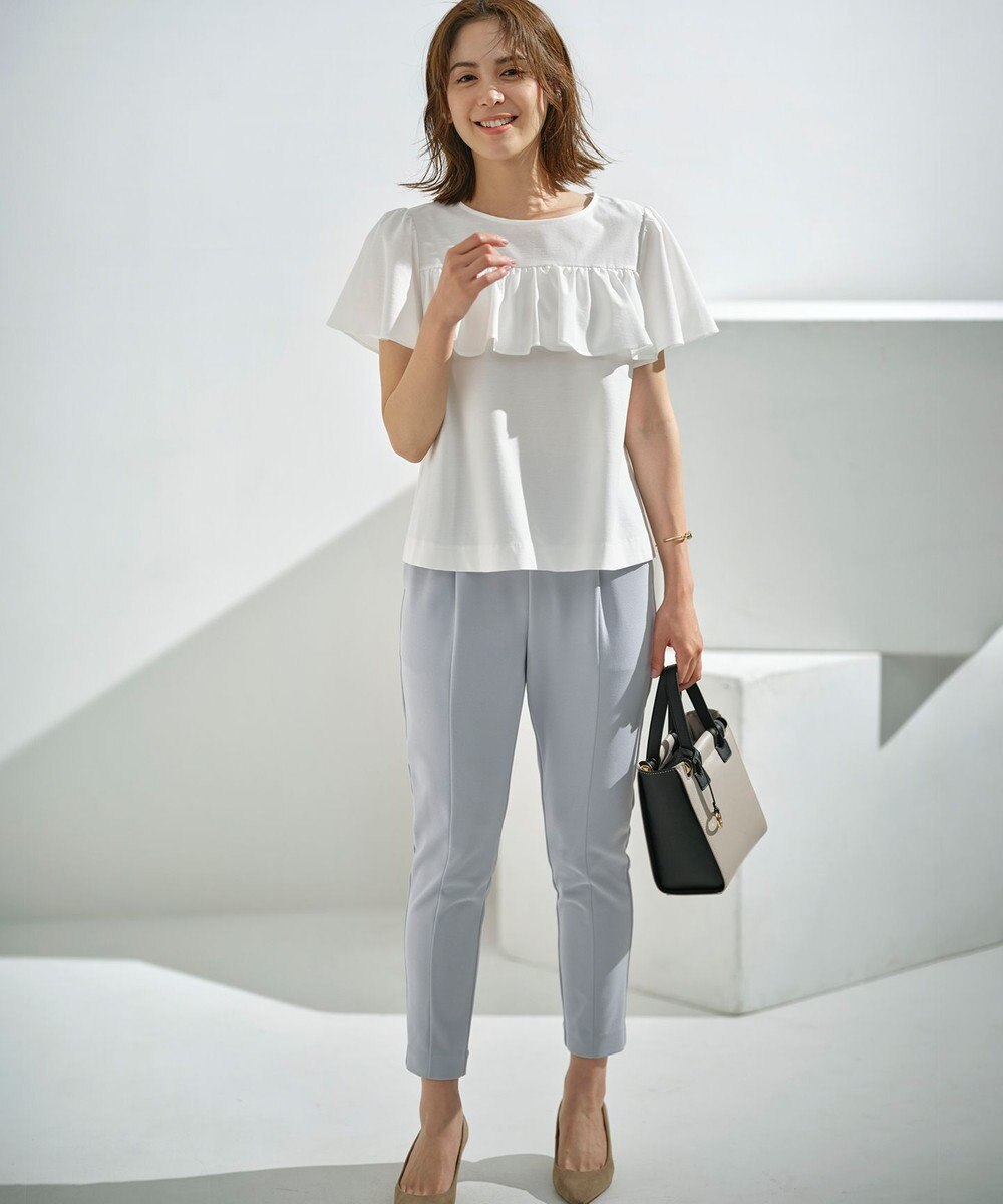 組曲 ツイルジャジー フリルカットソー 