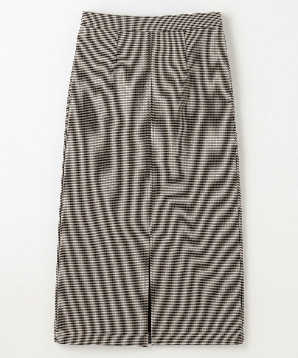 ANY L 【手洗い可/ウエストゴム/裏起毛】チェックボンディングタイトスカート 