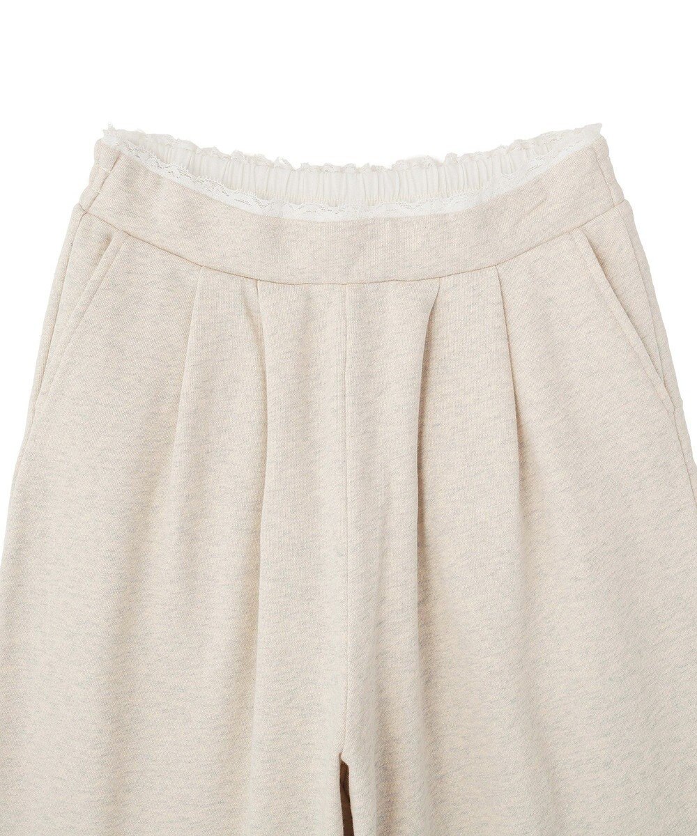 earth music&ecology レースレイヤード風スウェットパンツ 