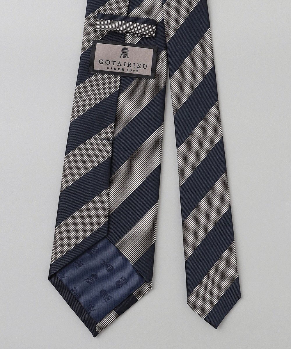 GOTAIRIKU  GOTAIRIKU別注【日本製】シルク ネクタイ_レジメンタル柄 