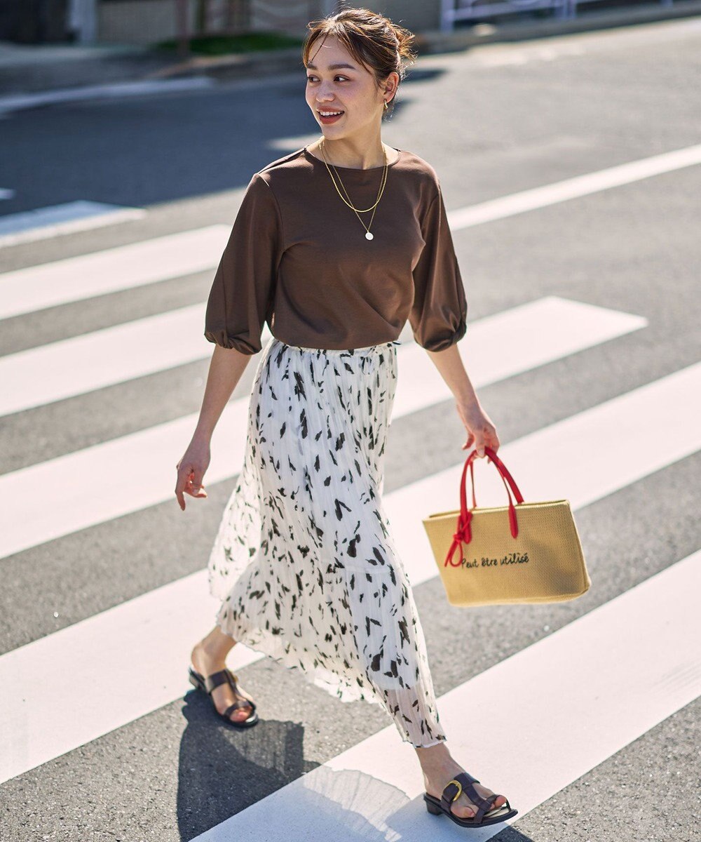 ANY 【WEB限定】シルケットスムースツイストスリーブカットソー 