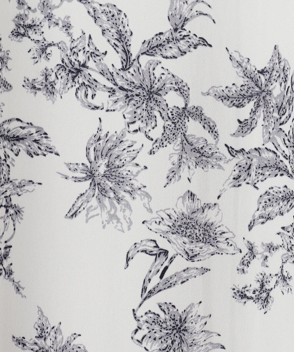 Feroux ラッフルバイカラートリム ワンピース 