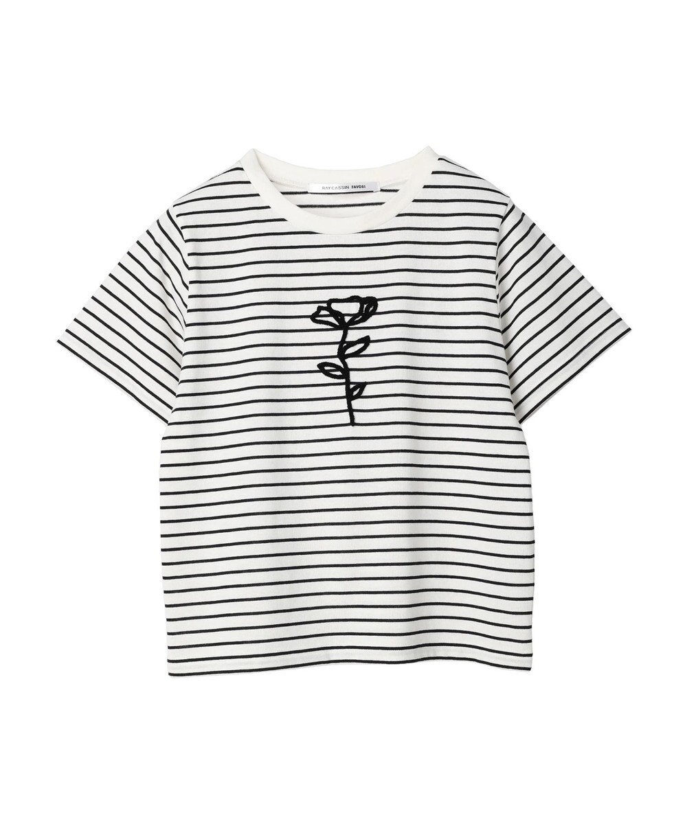 Green Parks ・ＲＡＹ　ＣＡＳＳＩＮ　フラワーサガラ刺繍Ｔシャツ 