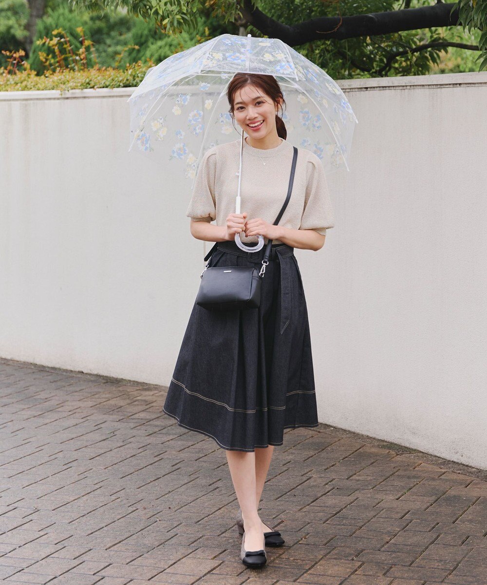 Tiaclasse 【安田美沙子さん着用・撥水】リボンキルティングパンプス　レインシューズ 