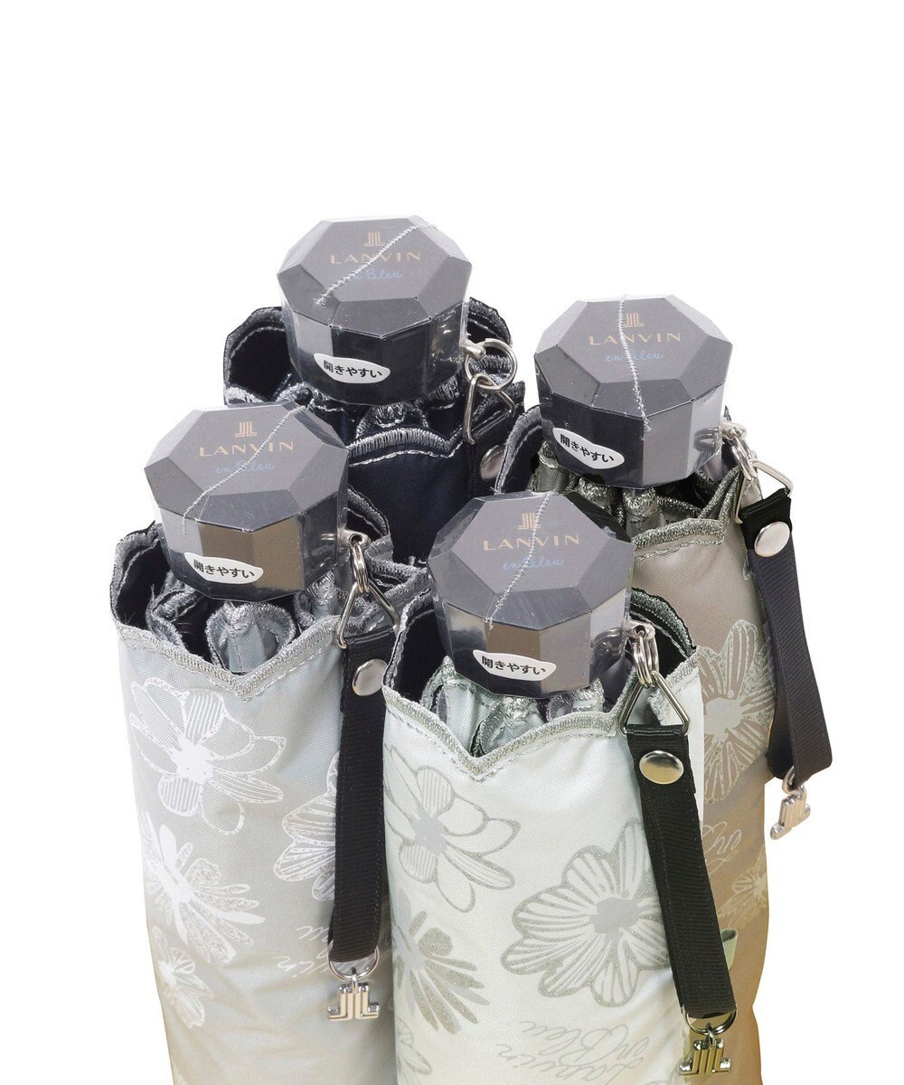 MOONBAT 【一級遮光/晴雨兼用日傘】ランバン オン ブルー (LANVIN en Blue)  折りたたみ日傘 フラワーグリッター 