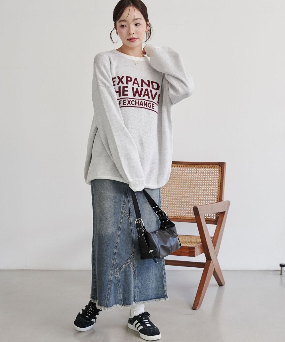 WEGO グラフィックニットBIGプルオーバー 