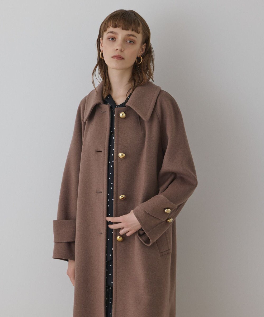 GRACE CONTINENTAL ウールカシミヤリバーコート 