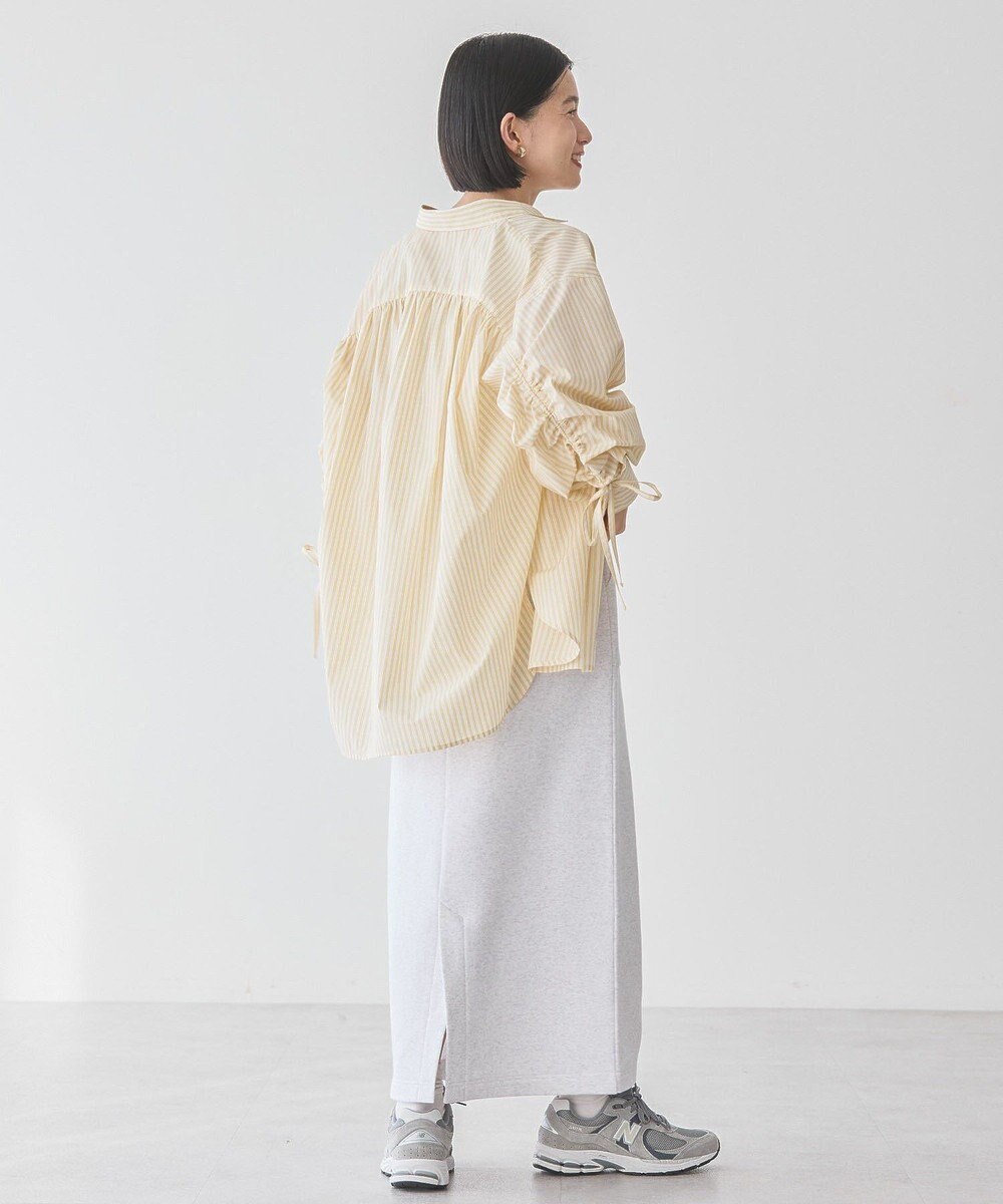 AMERICAN HOLIC 【WEB限定】イージーケアバックギャザーリボンシャツ 