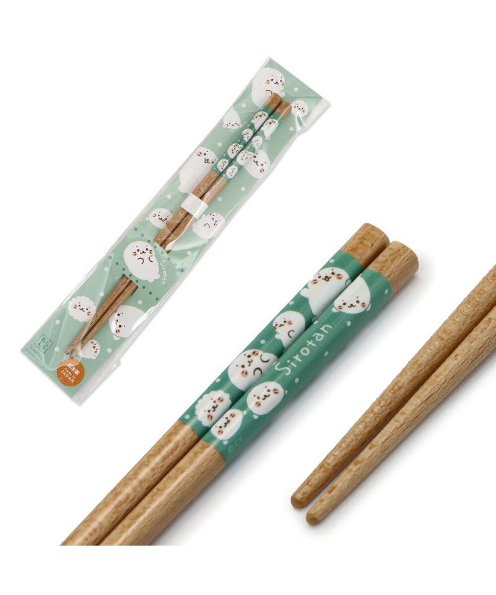 Mother garden しろたん 木製 箸  21cm 《つみつみ柄》 単品 