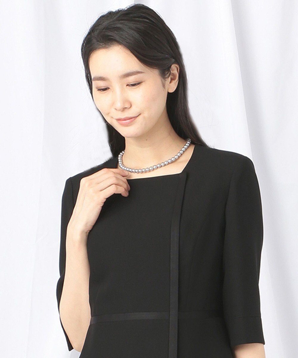 自由区 FORMAL 【日本製】パール調ネックレス（グレー） 