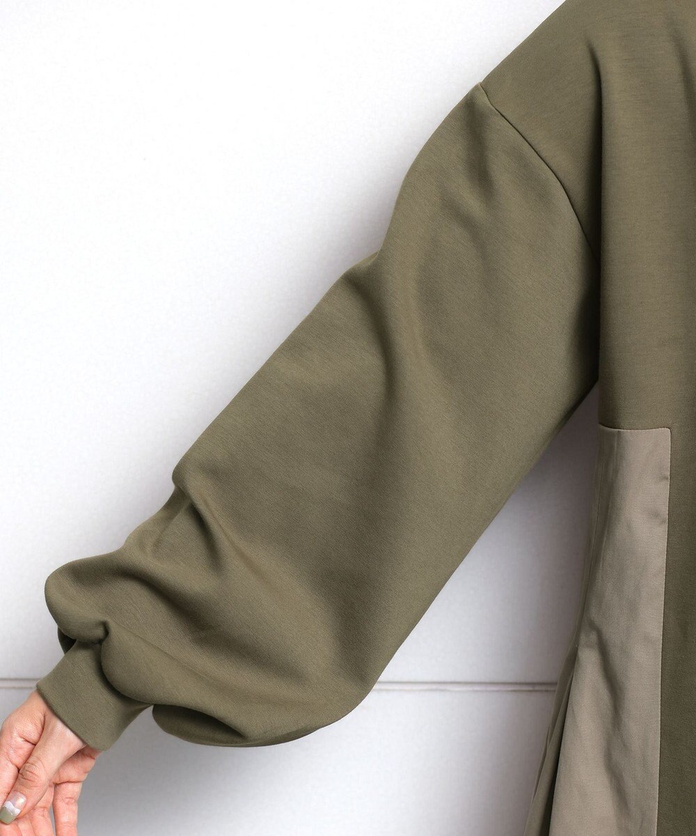 Tiaclasse 【洗える】ダンボール切替パーカーワンピース 