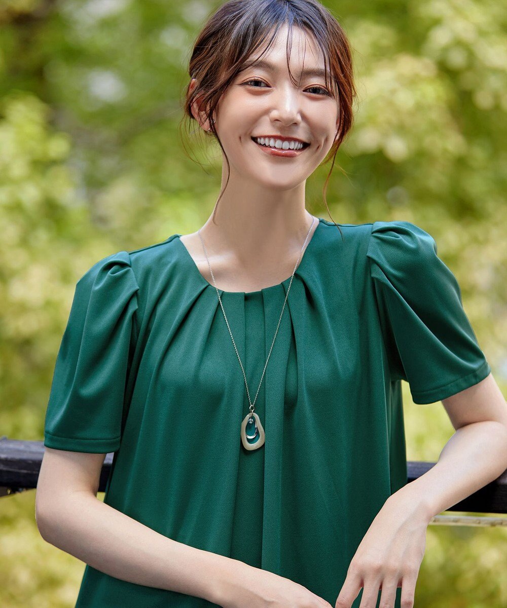 Tiaclasse L 【洗える】カットソーフレアAラインワンピース 