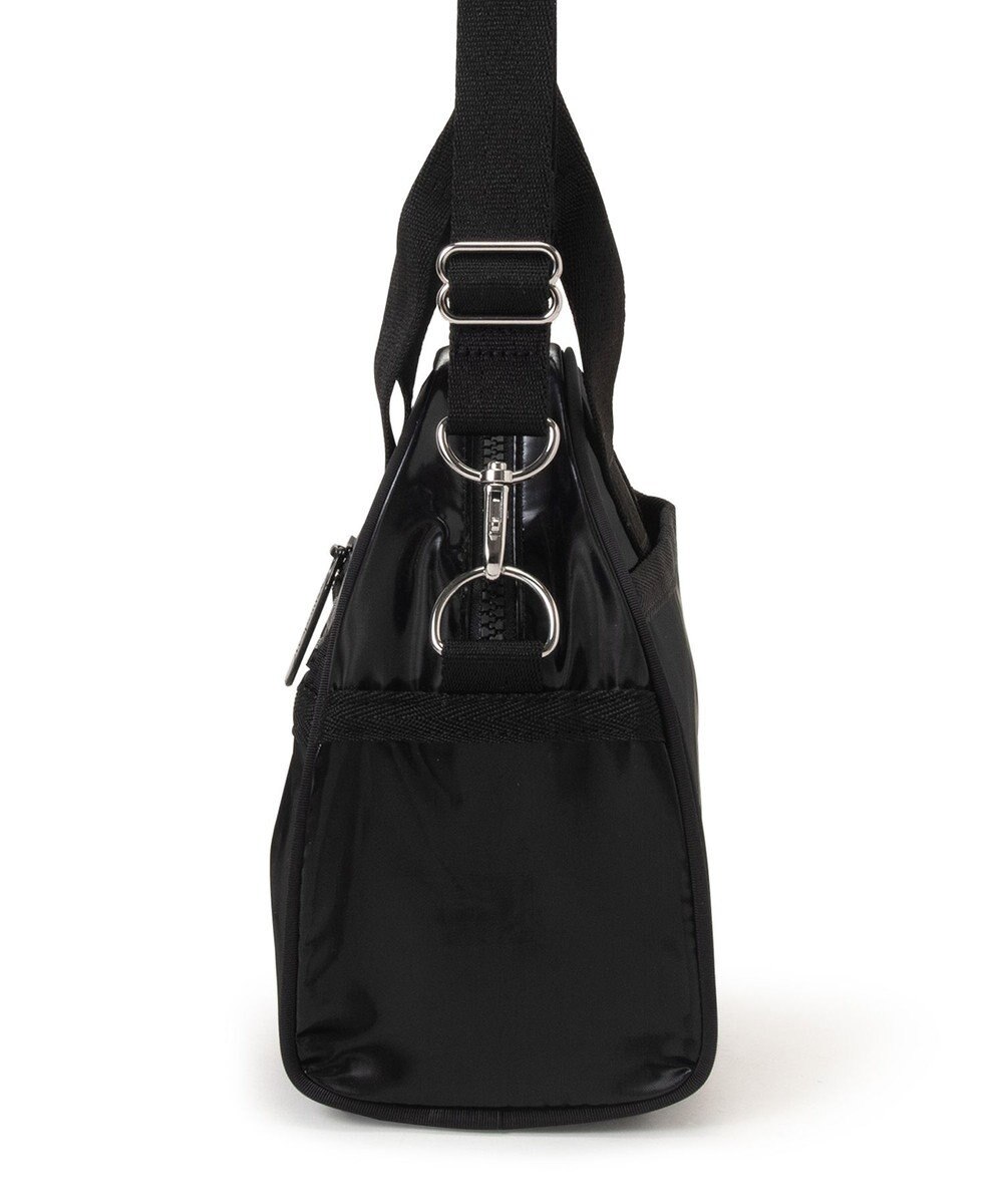 LeSportsac ROUND SM SATCHEL/ブラックシャイン 