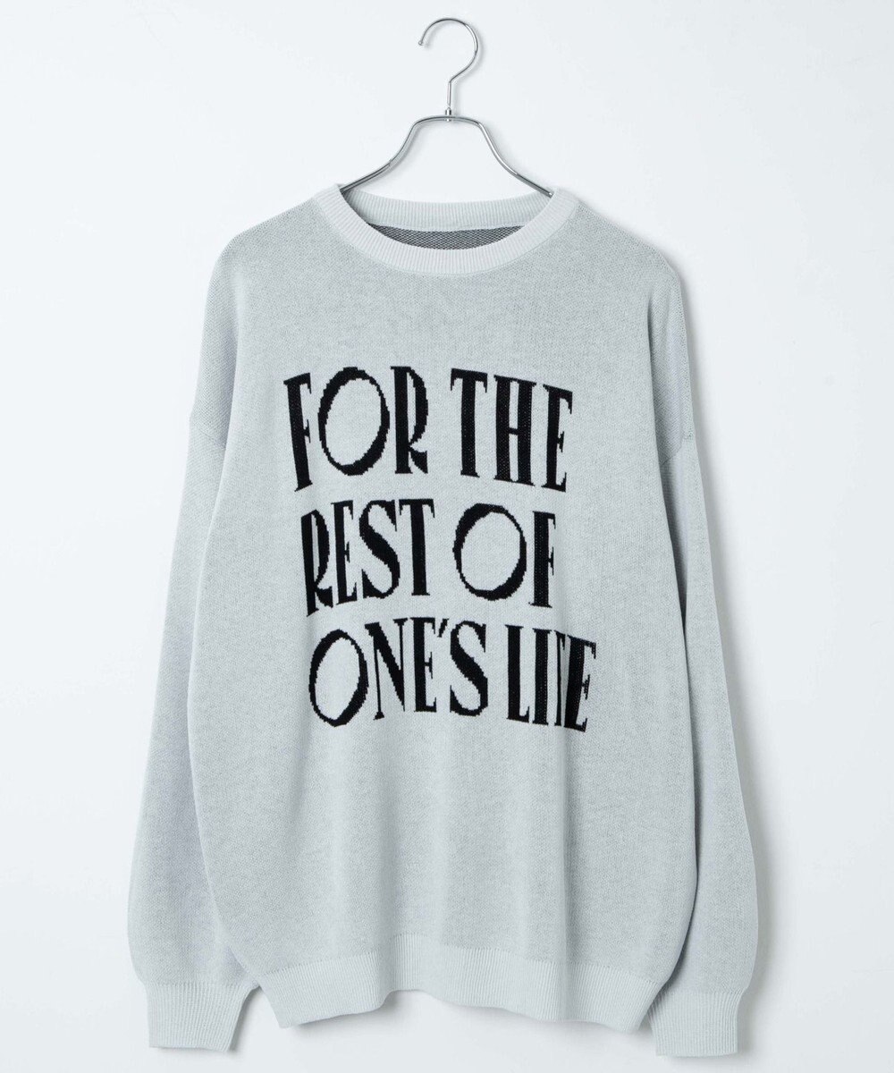 WEGO ロゴジャガードニットプルオーバー 