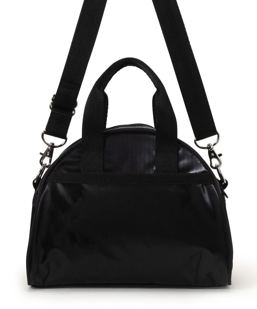 LeSportsac ROUND SM SATCHEL/ブラックシャイン 