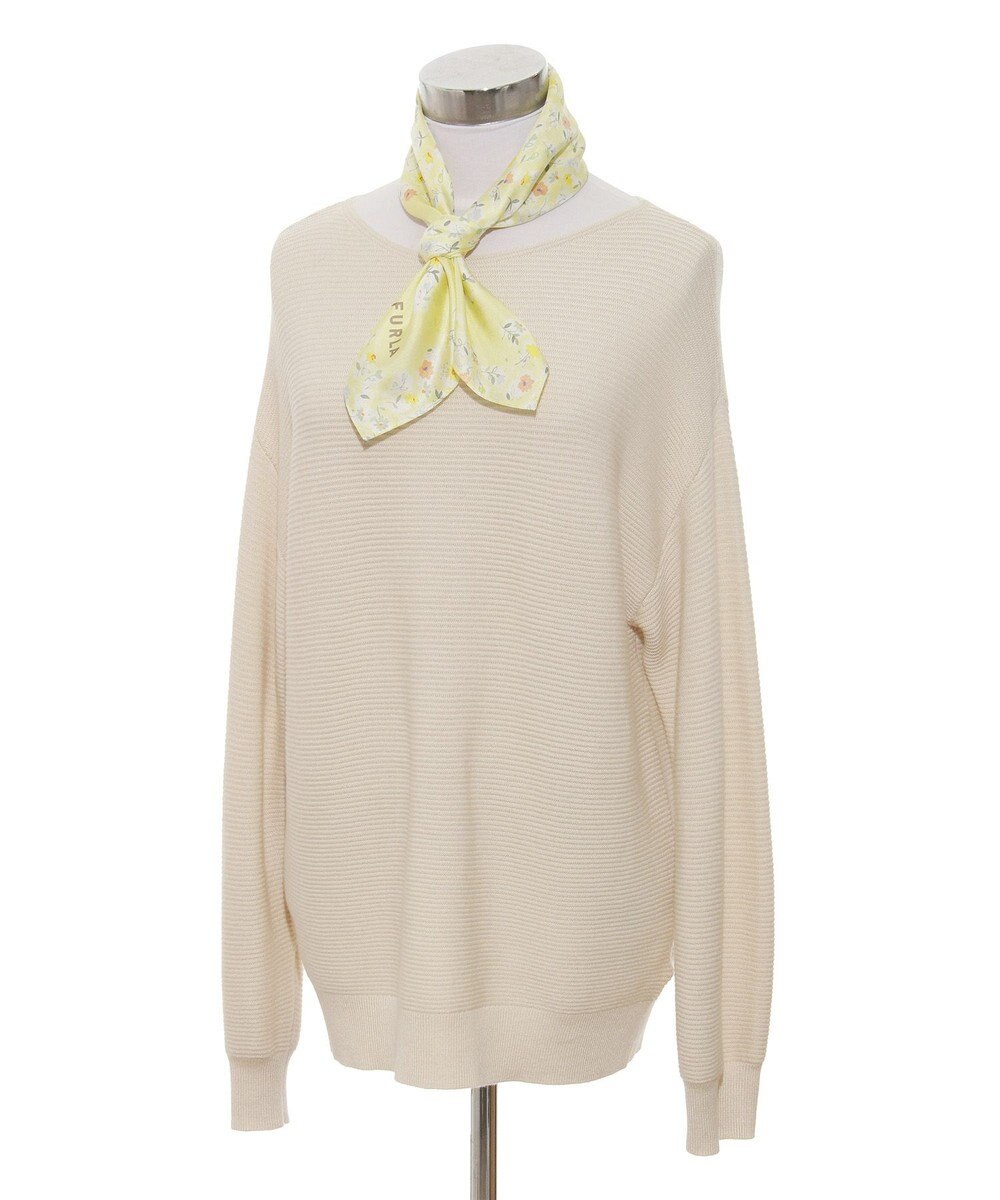 MOONBAT 【シルク100%】フルラ (FURLA) 小花柄 シルクプリントスカーフ 58cm×58cm 