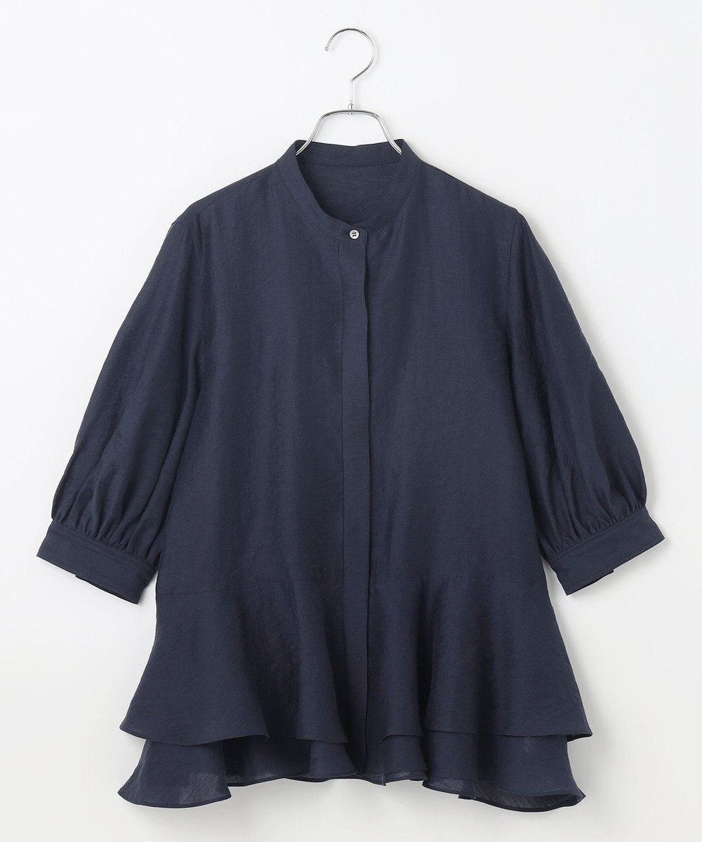 #Newans 【洗える】ダブルフリルヘムシアーシャツ 