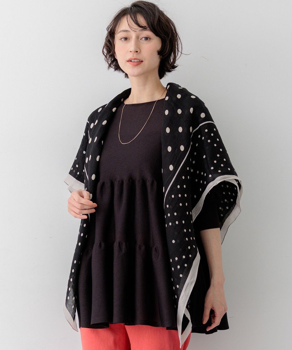 23区 manipuri ジオメドット コットンシルク ストール 