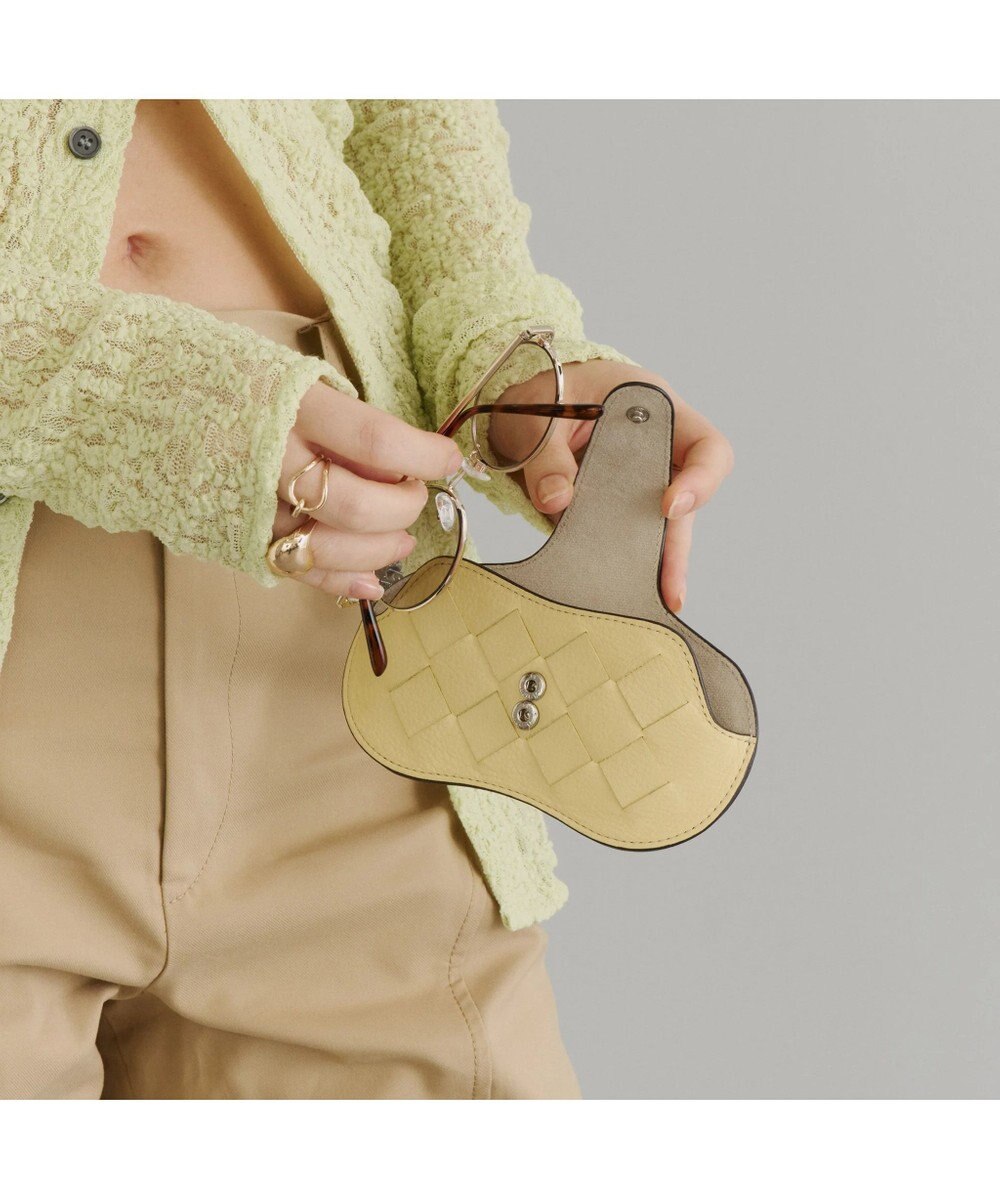 PELLE BORSA ストラップ付きめがねケース Chrono Weave クロノウィーブ 5855 