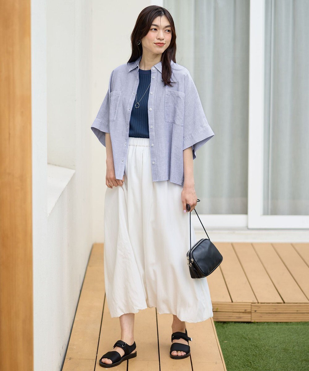 ANY 【手洗い可】コットンリネンブラウス 