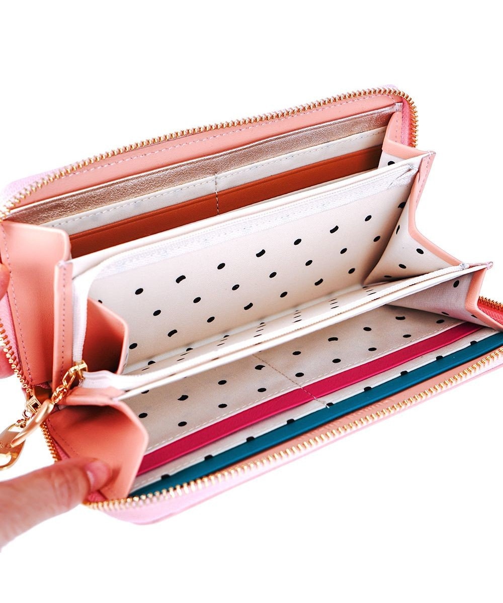 tsumori chisato CARRY バルーンに乗って ラウンドファスナー長財布 【アニマルプリント＆刺繍】 