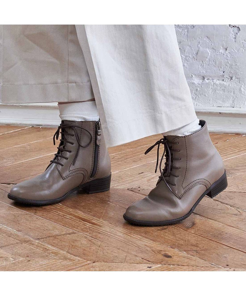 ing <ing>【WEB限定】【サスティナブルシリーズ】レースアップショートブーツ 