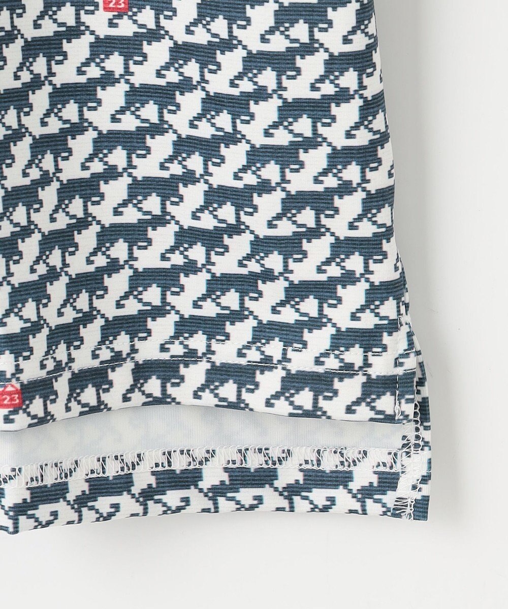 23区GOLF 【MEN】【吸水速乾/UVカット】ハウンドトゥース柄シャツ 