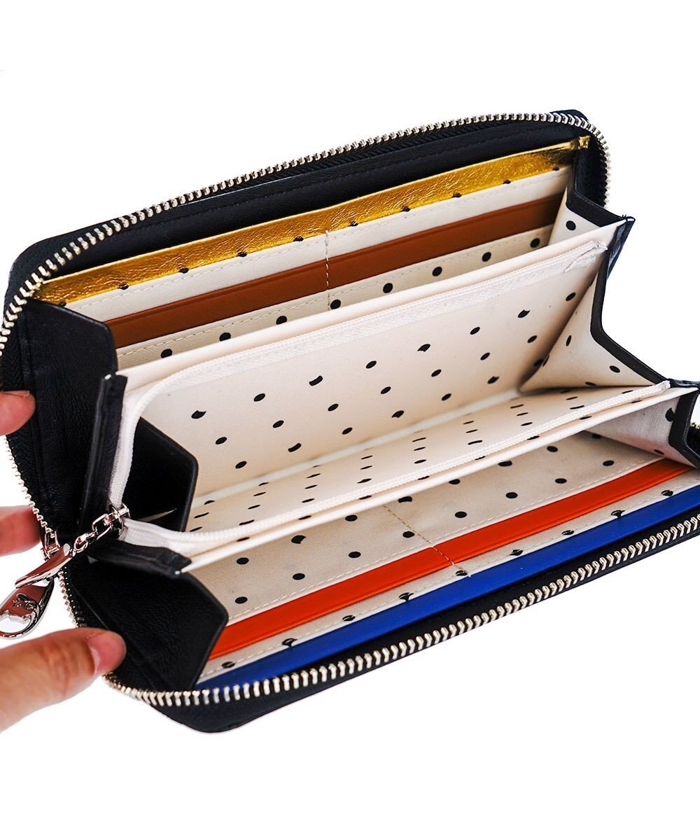 tsumori chisato CARRY バルーンに乗って ラウンドファスナー長財布 【アニマルプリント＆刺繍】 