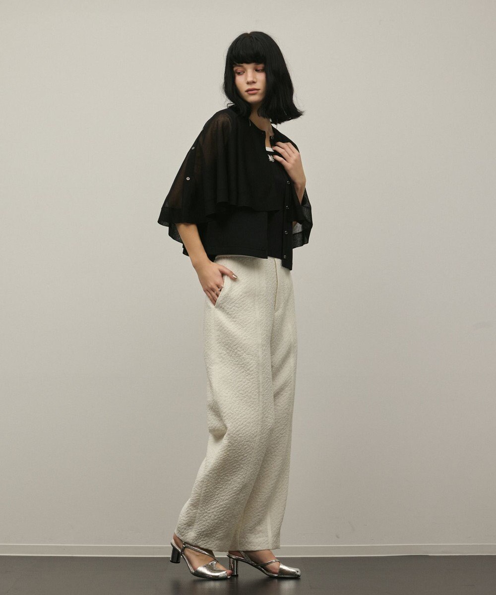 GRACE CONTINENTAL シアーケープニットカーディガン 