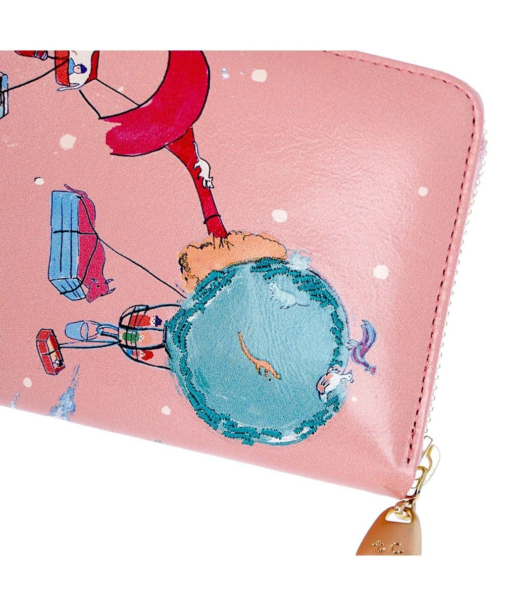tsumori chisato CARRY バルーンに乗って ラウンドファスナー長財布 【アニマルプリント＆刺繍】 