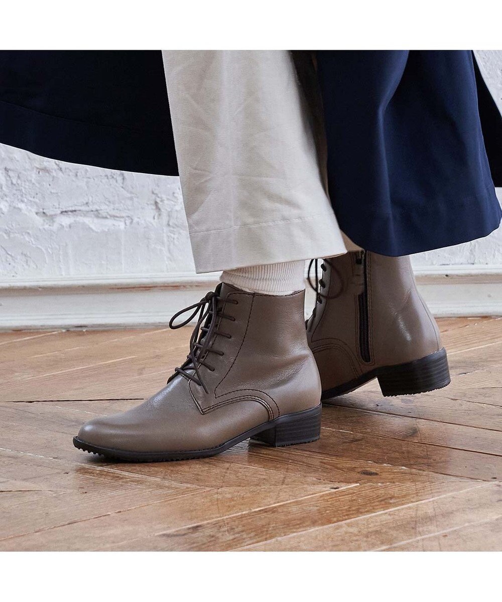 ing <ing>【WEB限定】【サスティナブルシリーズ】レースアップショートブーツ 