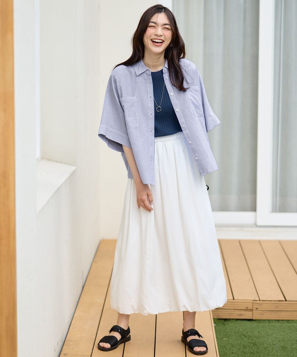 ANY 【手洗い可】コットンリネンブラウス 