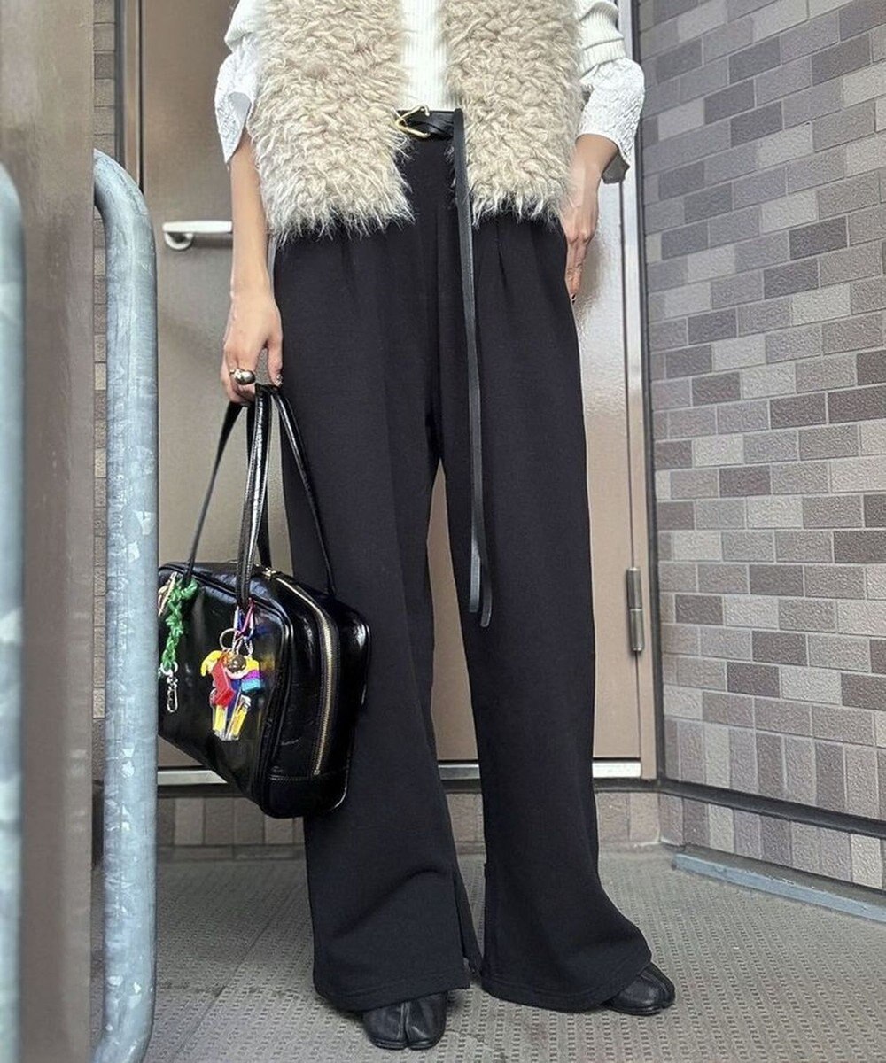 Green Parks タック入り裏起毛スウェットパンツ 