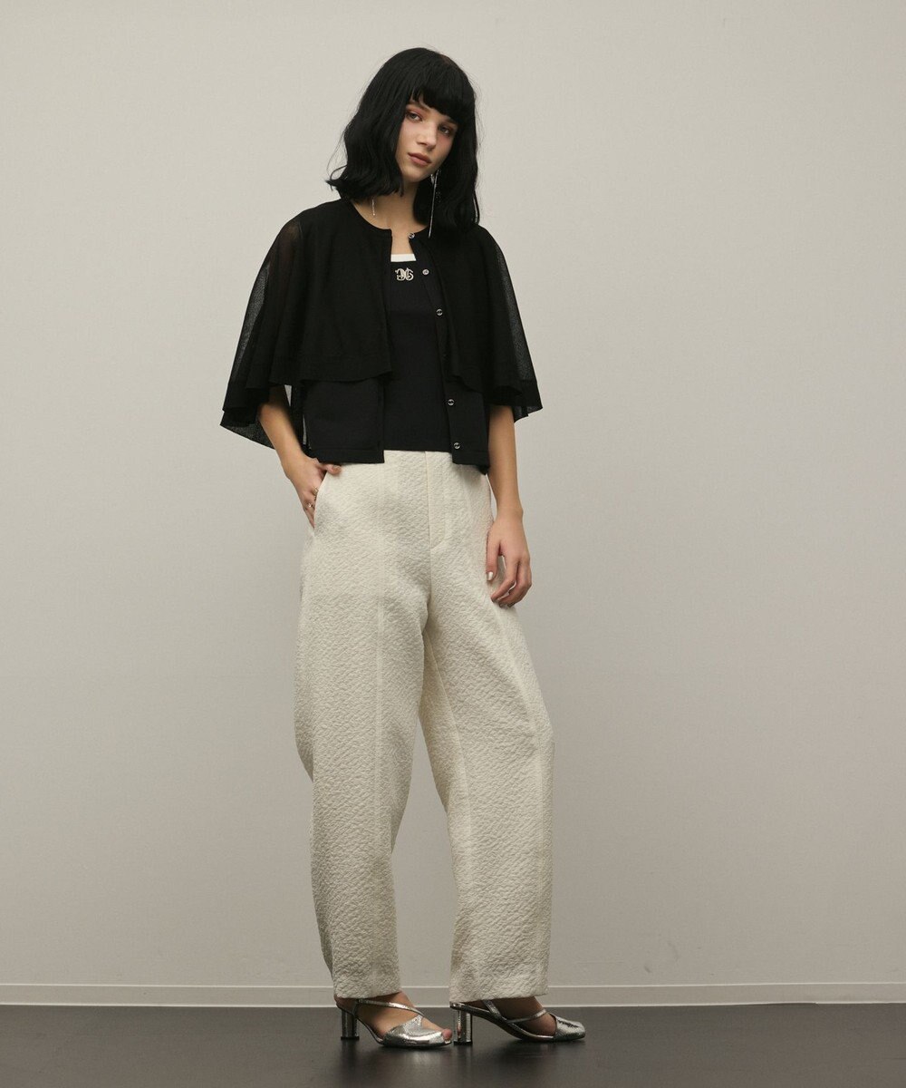 GRACE CONTINENTAL シアーケープニットカーディガン 