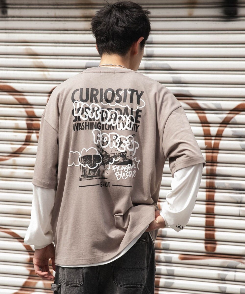 WEGO 【ユニセックス着用ITEM/2点SET】アクセ付きグラフィックアンサンブルT（LS） 