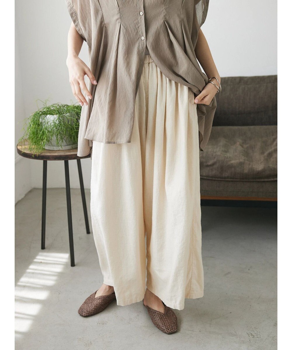 CRAFT STANDARD BOUTIQUE 【キナリノ別注】リネンレーヨンワイドパンツ 