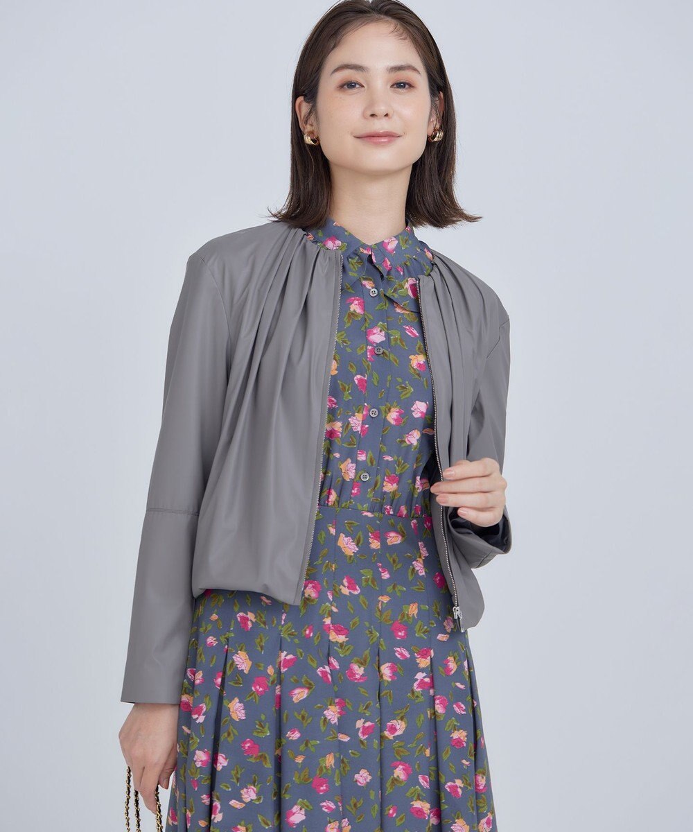 組曲 L レザーライクライト ブルゾン 