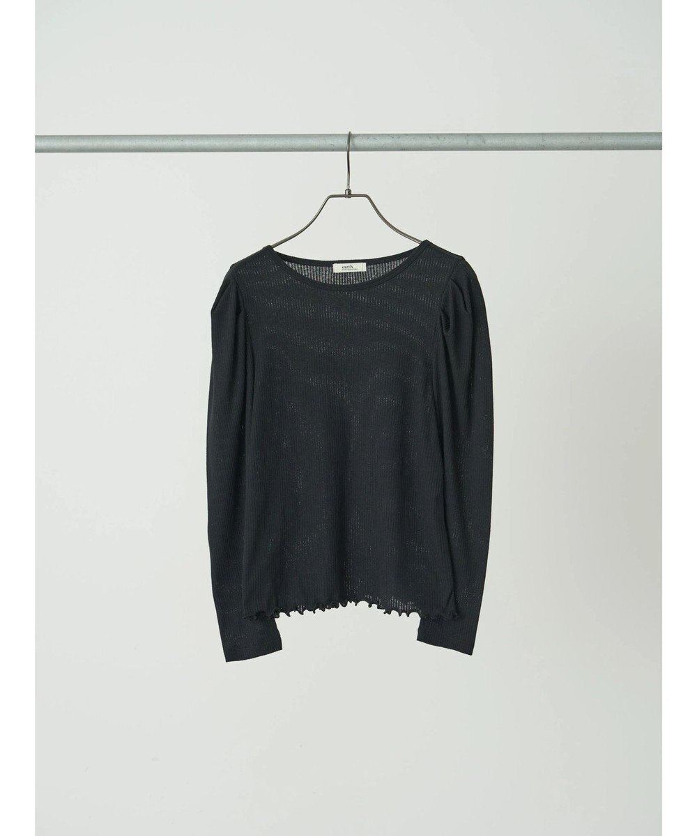 earth music&ecology パフスリーブクレープリブインナー 