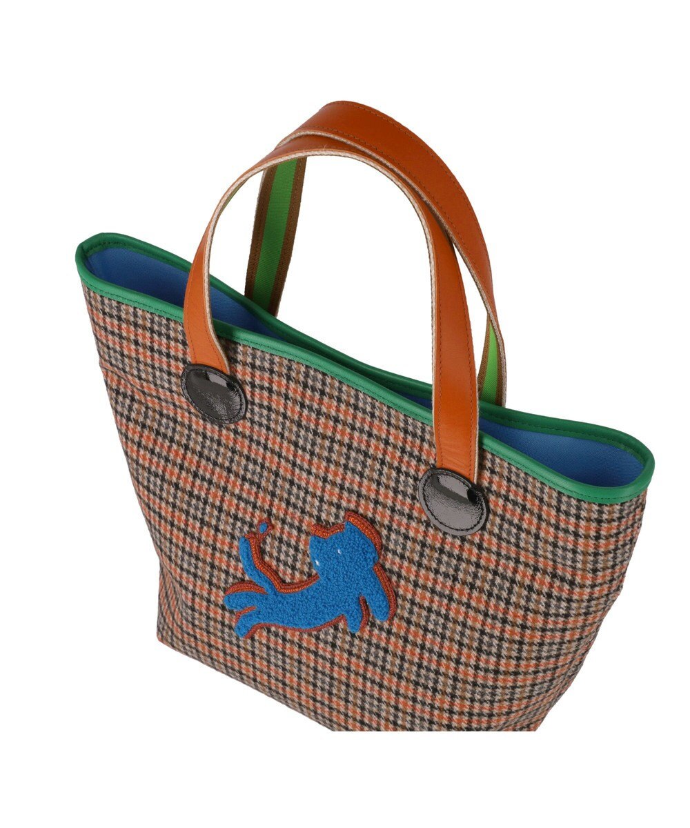 tsumori chisato CARRY ウールチェック ハンドバッグ 