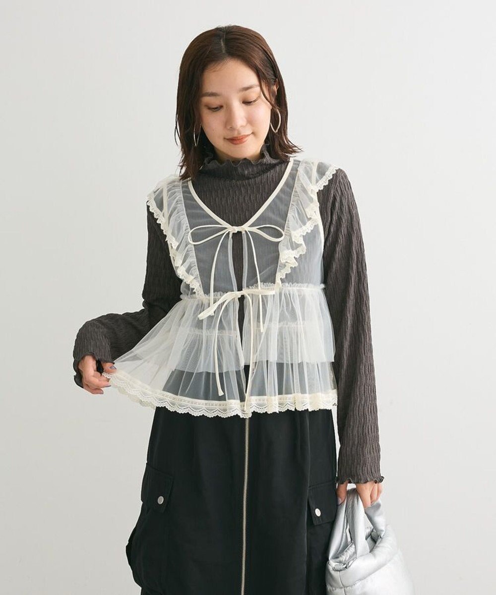 Green Parks ・ＥＬＥＮＣＡＲＥ　ＤＵＥ　チュールラッフルベスト 