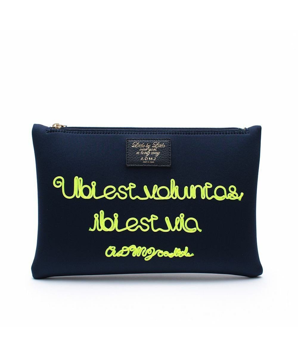 A.D.M.J. 【魔法の様に軽い】マジックライトコード刺しゅうフラットポーチ2セット(S・M) 