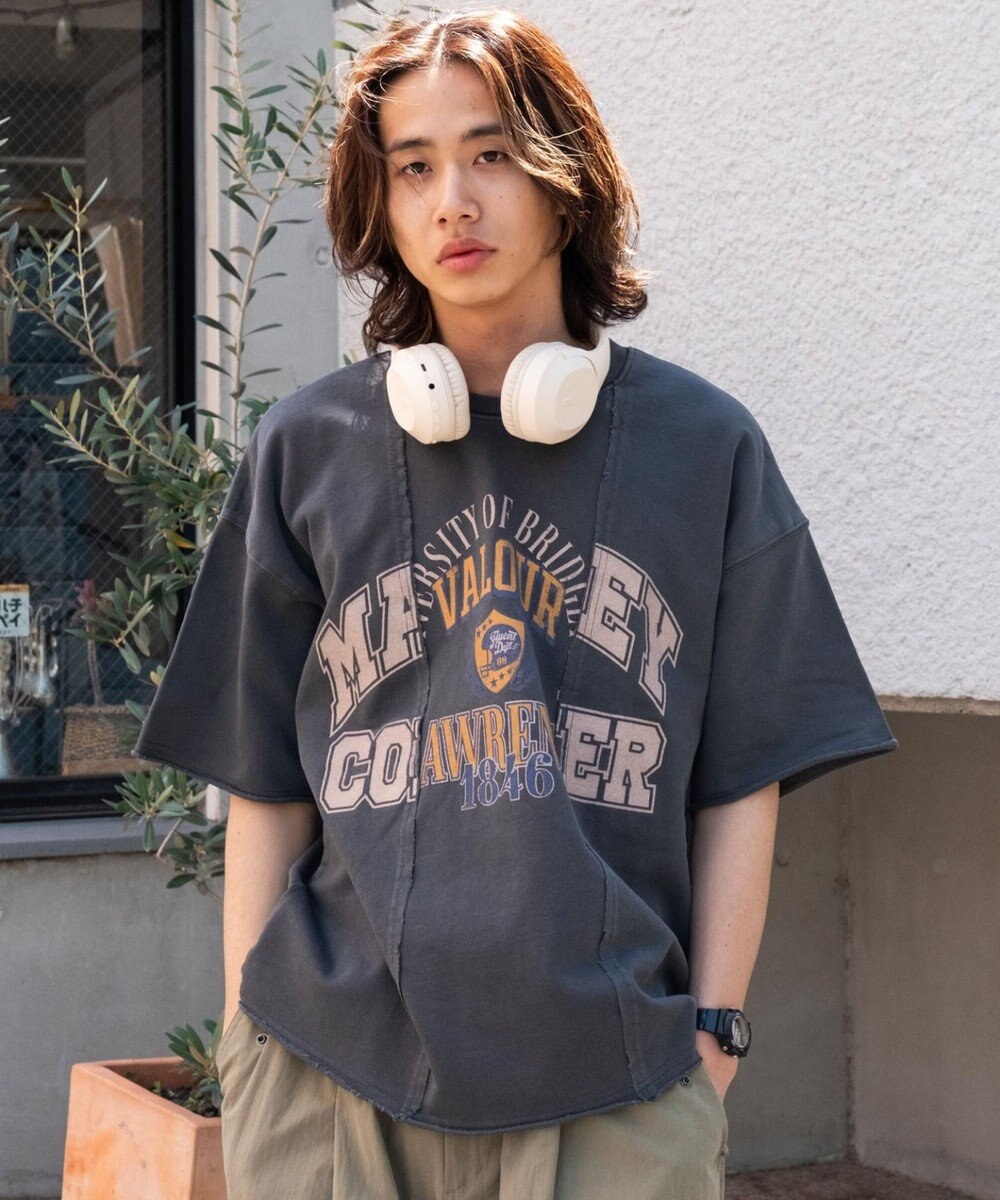 WEGO 【ユニセックス着用ITEM/MLサイズ展開】ドッキングカレッジスウェT（SS） 