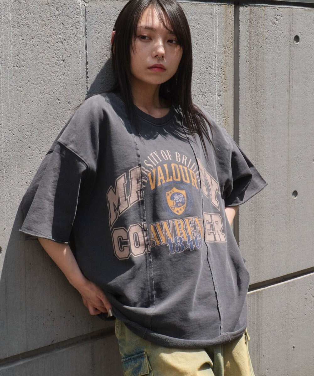 WEGO 【ユニセックス着用ITEM/MLサイズ展開】ドッキングカレッジスウェT（SS） 