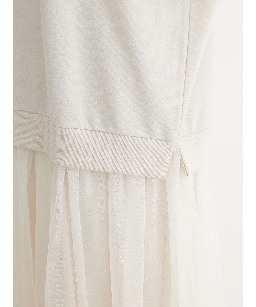 Green Parks ７分袖チュールドッキングロゴワンピース 