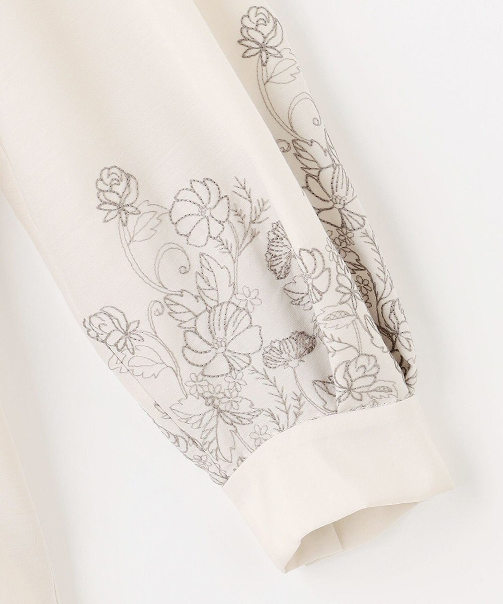 自由区 L 【洗える】シアーエンブロイダリープルオーバー ブラウス 