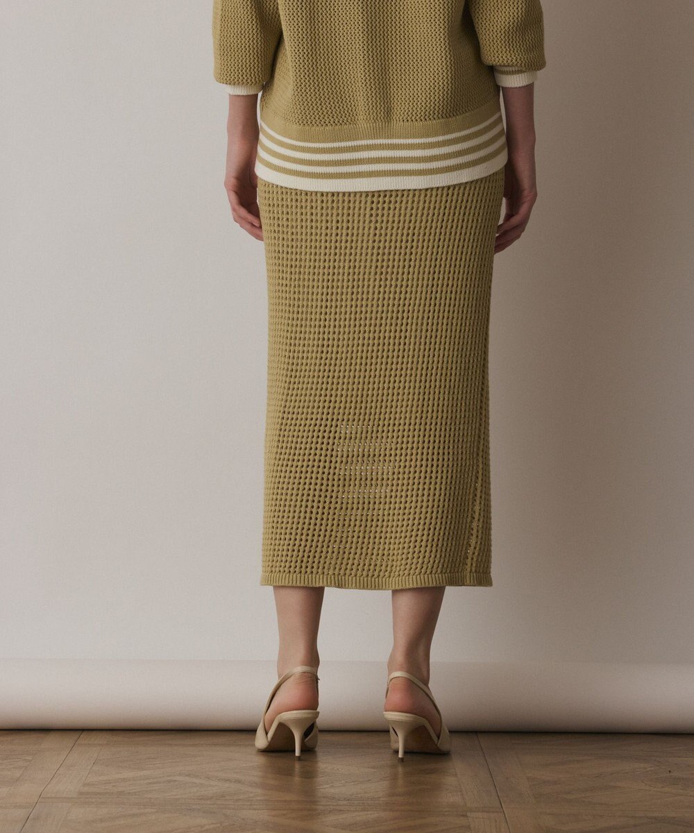 GRACE CONTINENTAL メッシュタイトニットスカート 
