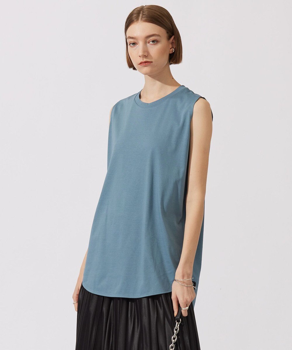 ICB L 【接触冷感・洗える】コンパクトスムース ノースリーブTシャツ 