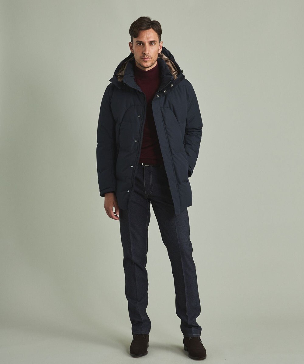 GOTAIRIKU 【仕事で着用可】MINOTECH メランジラミネート ダウンコート(23年モデル) 