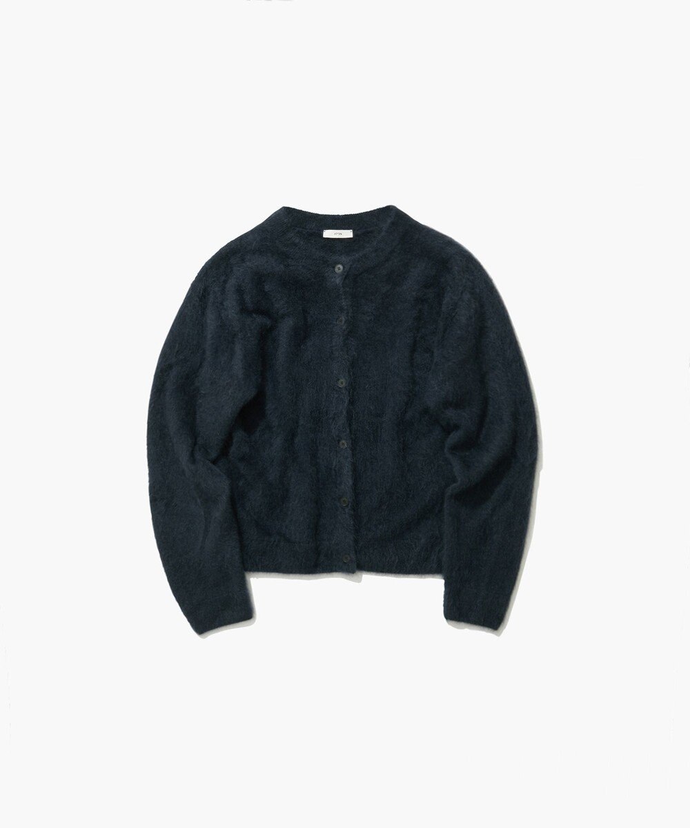 ATON ROYAL CASHMERE FUR | クルーネックカーディガン 