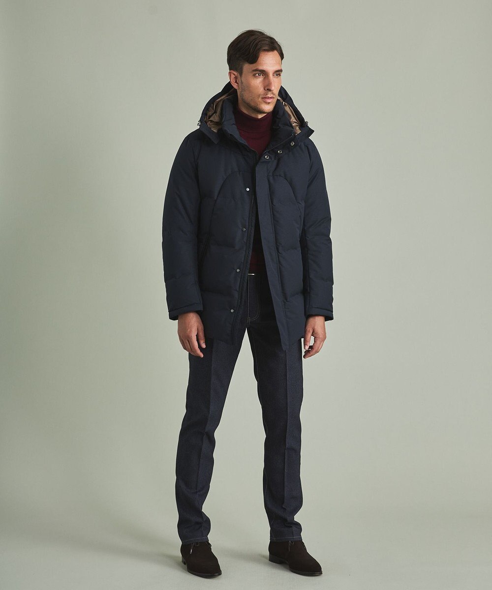 GOTAIRIKU 【仕事で着用可】MINOTECH メランジラミネート ダウンコート(23年モデル) 